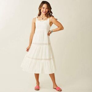 Carve Designs Dress Size Medium Keira Dress White Sundress Tie Shoulder Organic